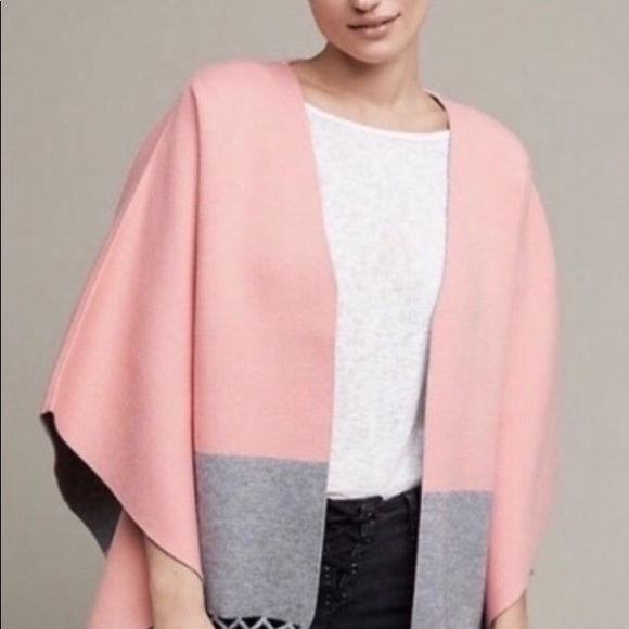 Anthropologie | Colorblock kimono in gray/pink - Picture 2 of 6
